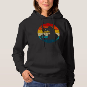Vintage Black Cat Cat Retro Style Vintage Cat 1 Hoodie