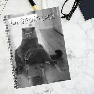 Vintage Black Cat Chilling Notebook