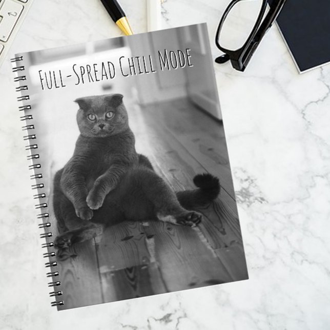 Vintage Black Cat Chilling Notebook (Creator Uploaded)