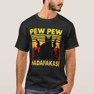 Vintage Black Cat Pew Pew Madafakas T-Shirt