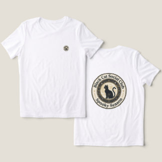 Vintage Black Cat Social Club Moon Halloween Logo Tri-Blend Shirt