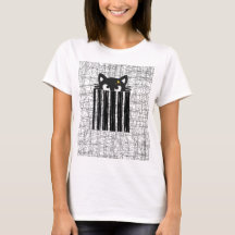 Vintage Black Cat  Women T-Shirt