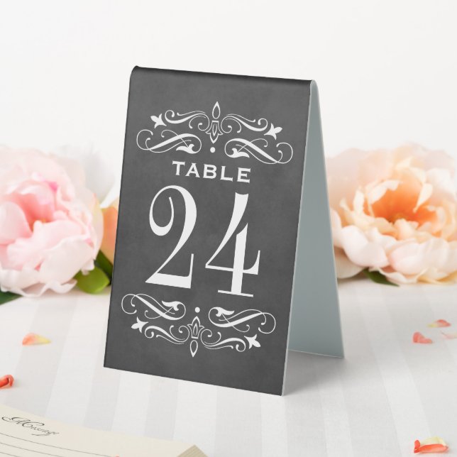 Vintage Black Chalkboard Flourish Wedding (In SItu (Wedding))