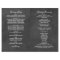 Vintage Black Chalkboard Wedding Programs