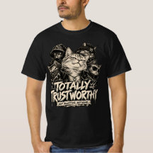 Vintage Black Cream Cat Gang Sarcastic Humour