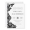 Vintage Black Damask Wedding Invitations