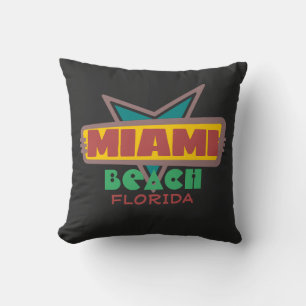Vintage black dinner costumisable retro sign throw cushion