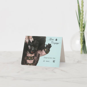 Vintage Black Doll Bon Voyage Card