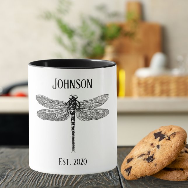 Vintage Black Dragonfly Mug (Creator Uploaded)