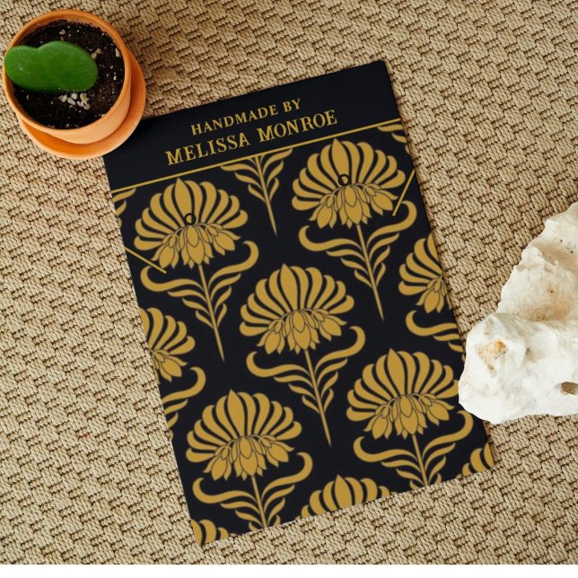 Vintage Black Gold Necklace Jewellery Display Card (Creator Uploaded)