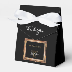 Vintage Black & Gold Wedding Favour Box