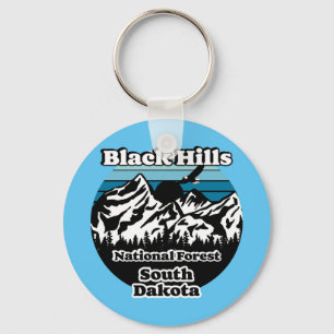 Vintage Black Hills National Forest South Dakota Key Ring