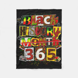 Vintage black history month 365 style history is fleece blanket