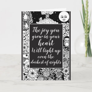 Vintage Black Inspirational Quote about Inner Stre Card