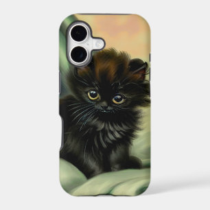 Vintage Black Kitten Illustration