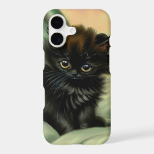 Vintage Black Kitten Illustration