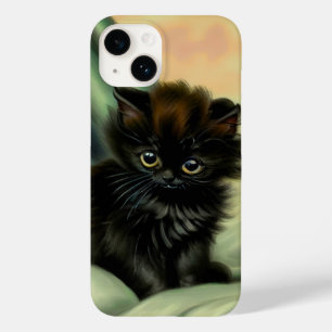 Vintage Black Kitten Illustration Case-Mate iPhone 14 Case