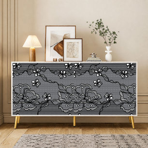 Vintage Black Lace decoupage Tissue Paper