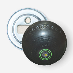Vintage Black Lawn Bowl, Bottle Opener