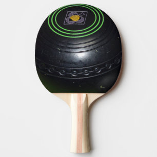 Vintage Black Lawn Bowl, Ping Pong Paddle