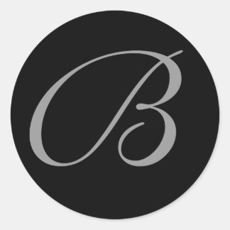 Vintage Black Monogrammed Wedding Envelopel Seals