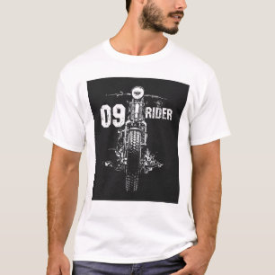 Vintage Black Moto 09 Rider Graphic Tee