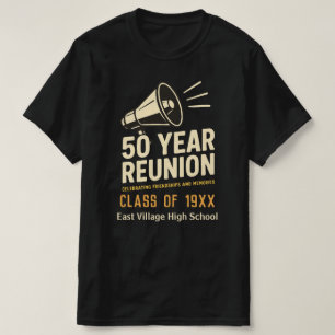 Vintage Black Retro Bold 50 Year Reunion Class T-Shirt