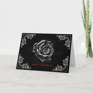 Vintage Black rose by artD design Card