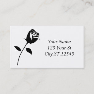 Vintage Black Rose Illustration Thunder_Cove Business Card