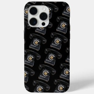 Vintage Black Rotary Phone iPhone 15 Pro Max Case