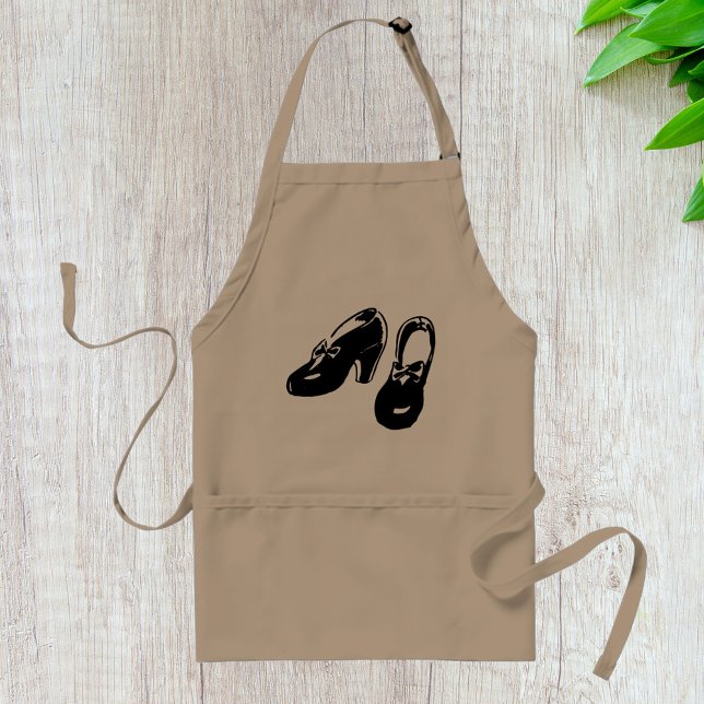 Vintage Black Shoes Fashion Apron (Creator Uploaded)