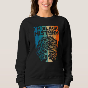 Vintage Black Strong Confident Womens Black Histor Sweatshirt