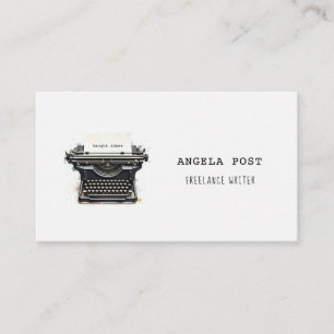 Vintage black typewriter Business Card