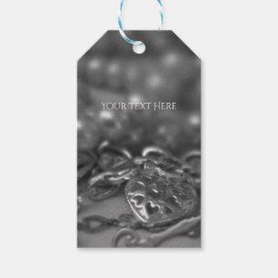 Vintage Black & White Elegant Pearls Chic Wedding Gift Tags