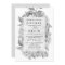 Vintage Black & White Floral Wedding Invitation