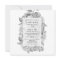 Vintage Black & White Floral Wedding Invitation