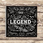 Vintage Black White Legend Retirement Guest Book<br><div class="desc">Celebrate retirement in style with our Black White This Legend Has Retired Retirement Guest Book. Preserve memories of a happy retirement event!</div>