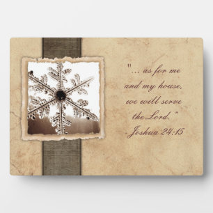 Vintage Black Winter Snowflake Plaque