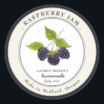 Vintage Blackberry Jam jar Canning label<br><div class="desc">Personalised hand painted watercolor vintage style Blackberry jam label. Perfect for home canning and gift giving.  Fill your information on label and enjoy.</div>