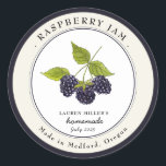 Vintage Blackberry Jam jar Canning label<br><div class="desc">Personalised hand painted watercolor vintage style Blackberry jam label. Perfect for home canning and gift giving.  Fill your information on label and enjoy.</div>