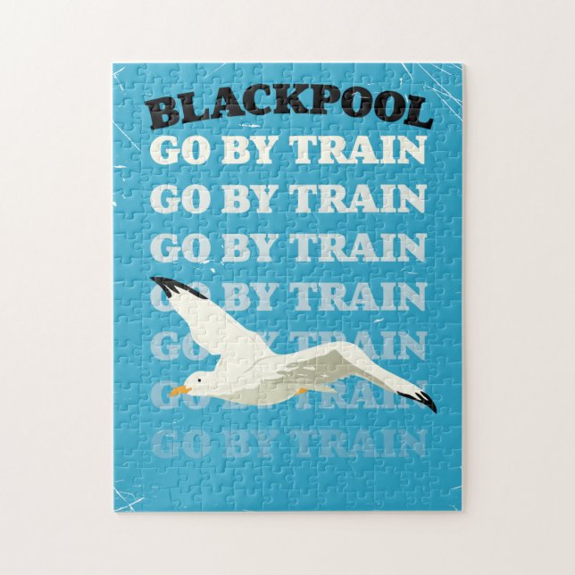Vintage Blackpool seaside poster Jigsaw Puzzle (Vertical)