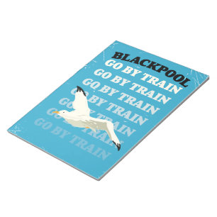 Vintage Blackpool seaside poster Notepad