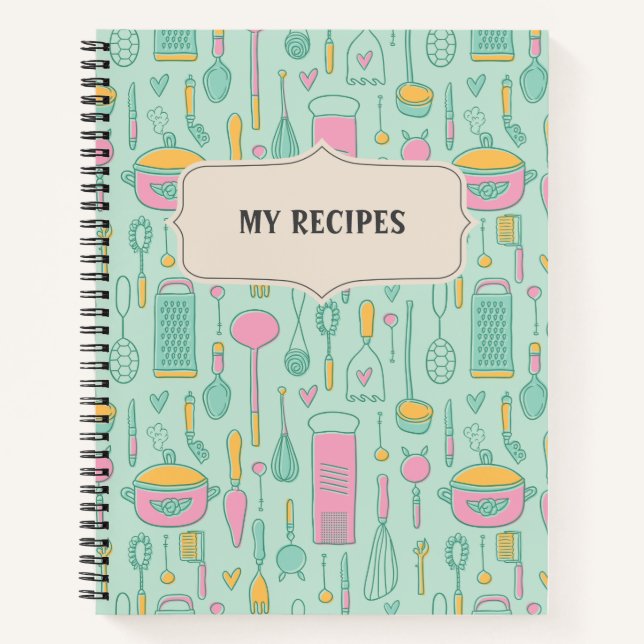Vintage Blank Recipe Cook Book To Write In (Front)