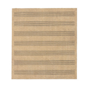 Vintage  Blank Sheet Music  7 Staves  Notepad
