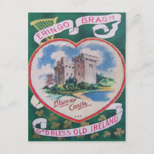 Vintage Blarney Castle St Patrick's Greeting Card