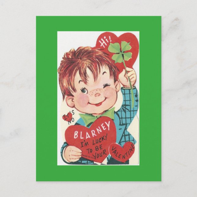 Vintage Blarney Stone Valentine Holiday Postcard (Front)