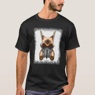 Vintage Bleached Cute Siamese Kitten Baby Sling Re T-Shirt