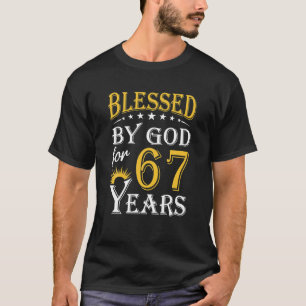 Vintage Blessed By God For 67 Years Happy 67th T-Shirt