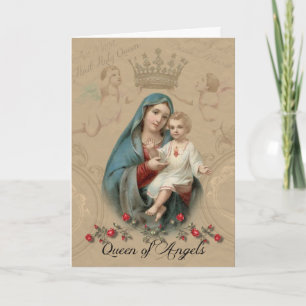 Vintage Blessed Virgin Mary Jesus Mother's Day Card