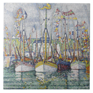 Vintage Blessing of the Tuna Fleet at Groix Ceramic Tile